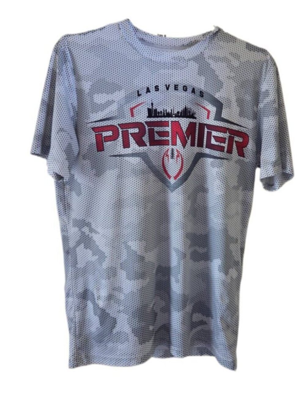 Sport-Tek Las Vegas Premier Gray/White Short Sleeve Jersey - Youth XL
